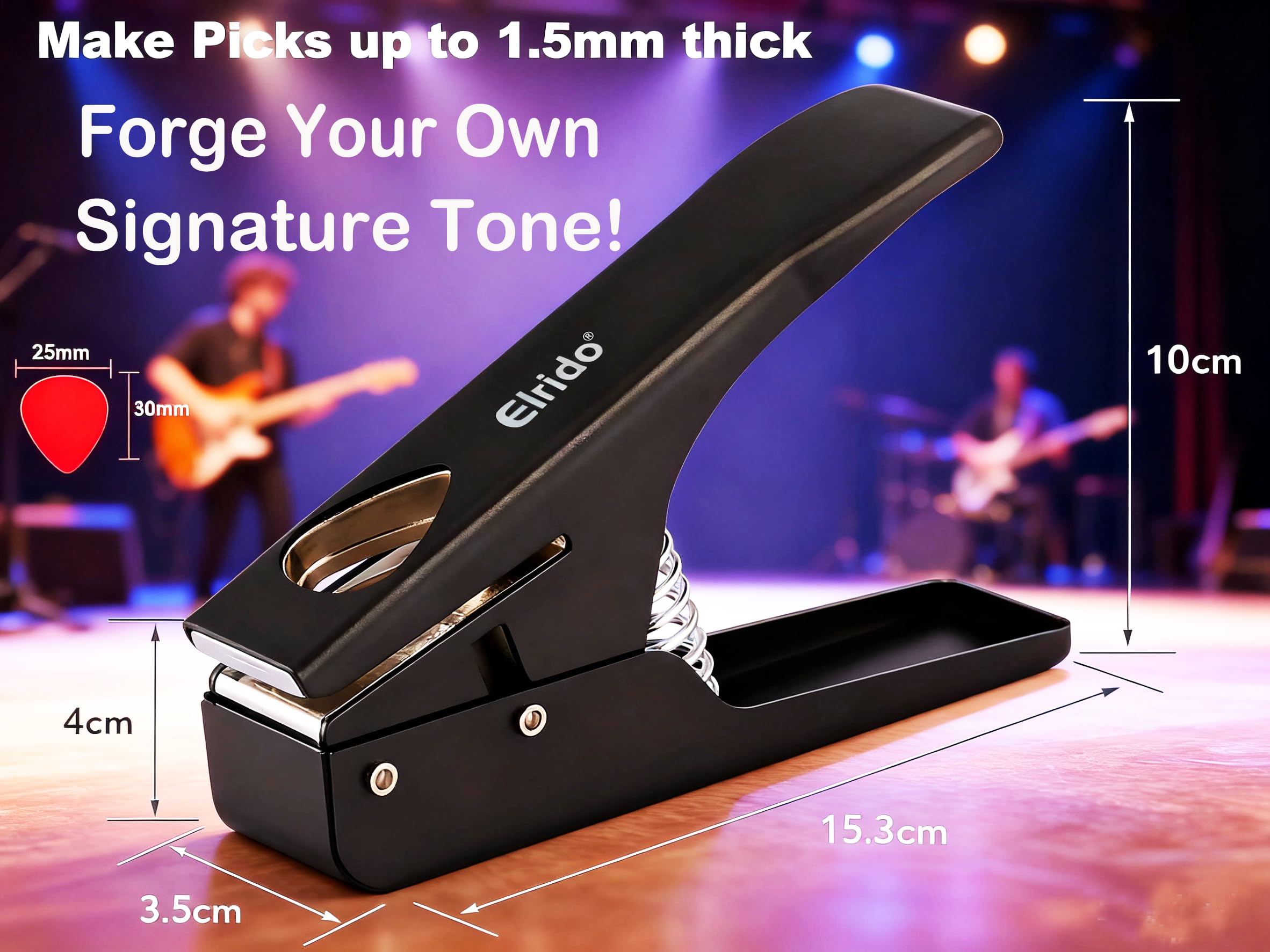 Amazon | Elrido ギターピックパンチツールキット - DIYカスタムギター