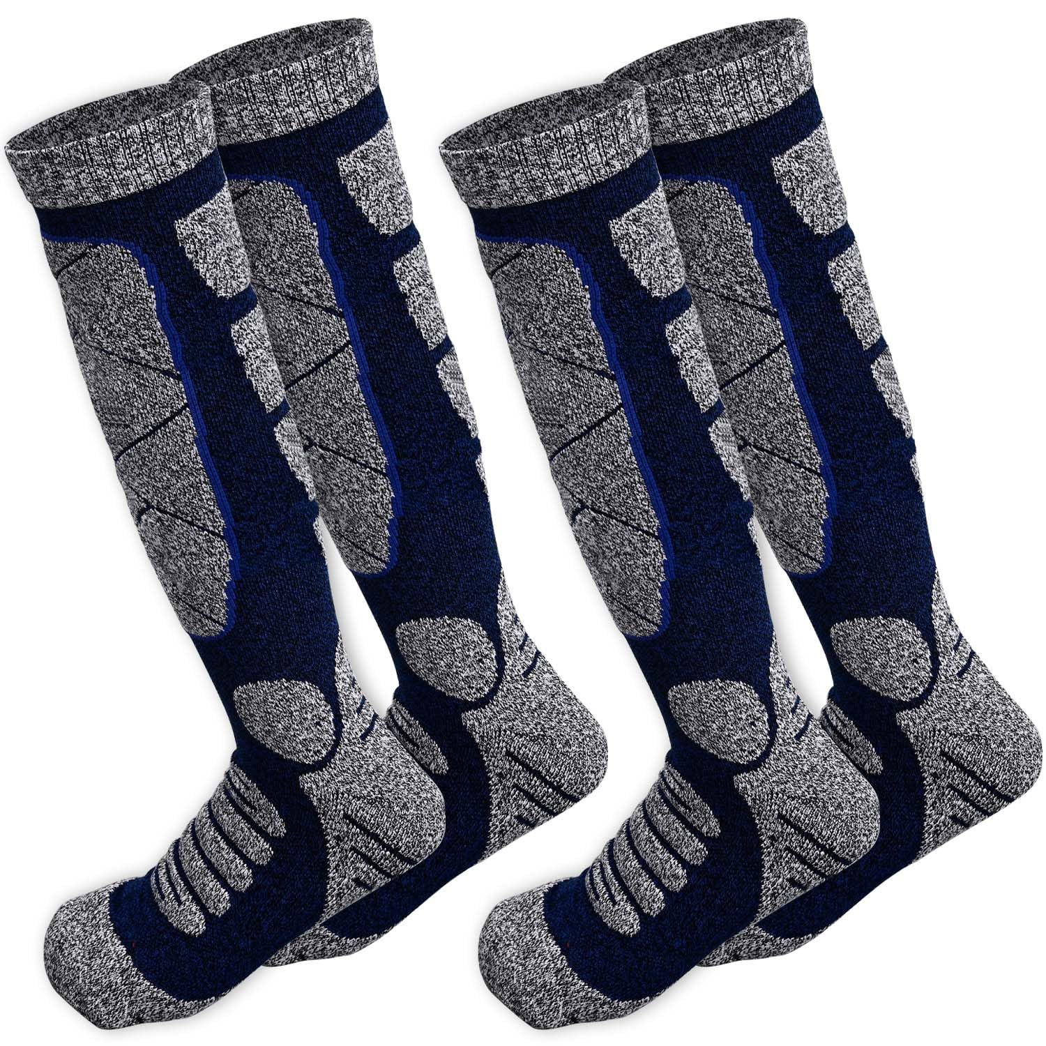 Chaussettes de Ski pour Hommes et Femmes, Chaussettes Thermiques Montantes pour Le Snowboard, la randonnée et Le Froid