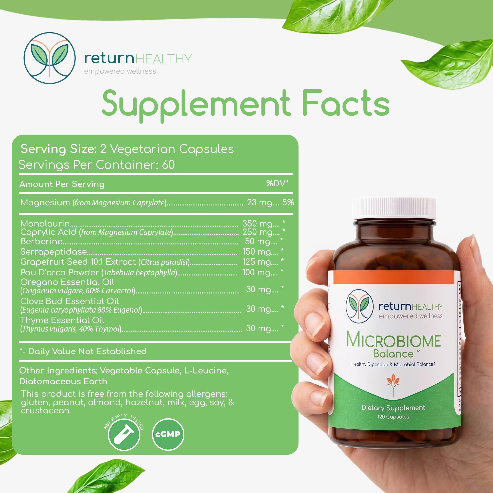Microbiome Balance, 350mg Monolaurin with Caprylic Acid — Amazon image 8