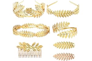 7pcs Goddess Leaf Headband - The Perfect Golden Crown for Your Grecian Goddess Costume