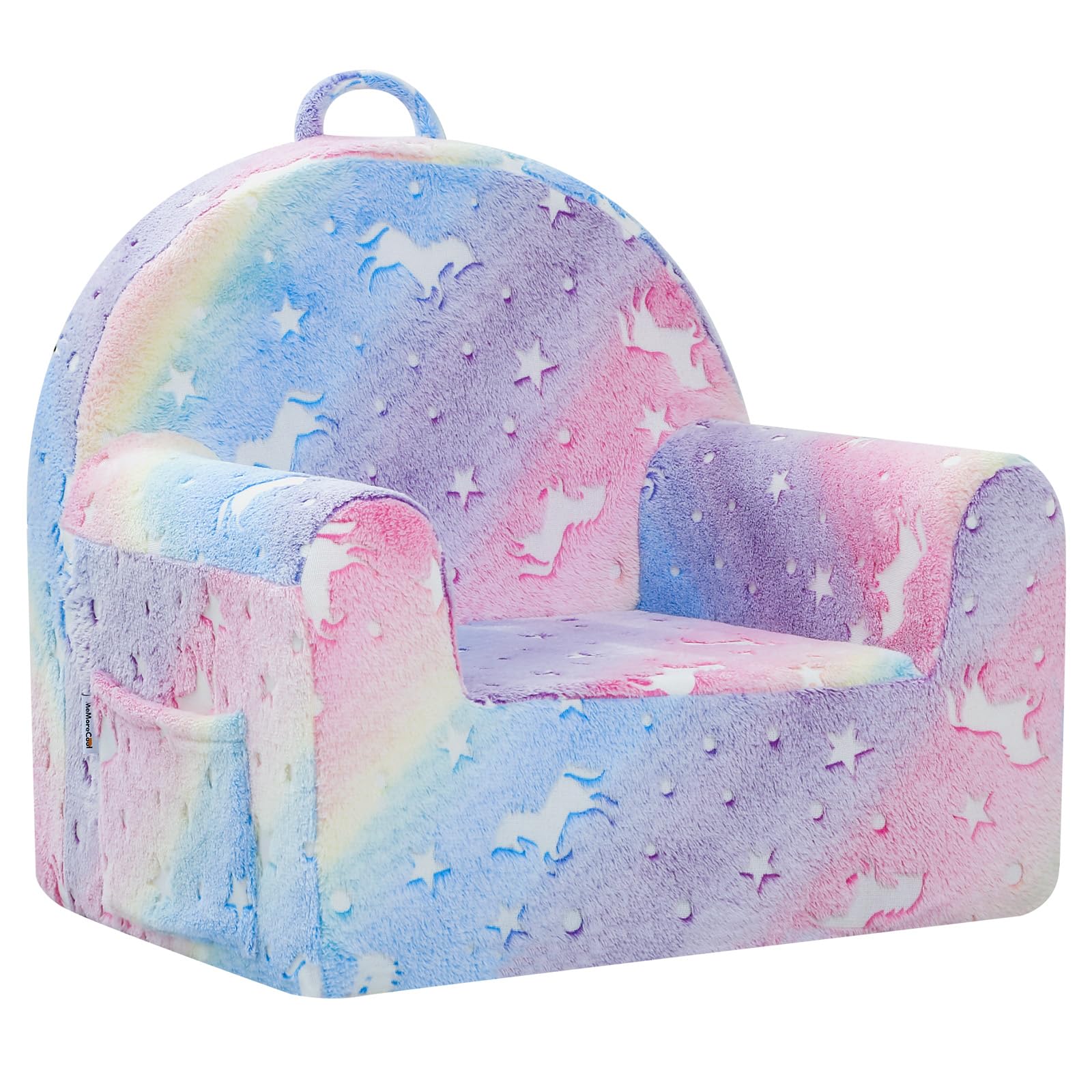 MeMoreCool Kids Sofa Couch, Soft Plush Toddler Chair Comfy Baby Armchair
