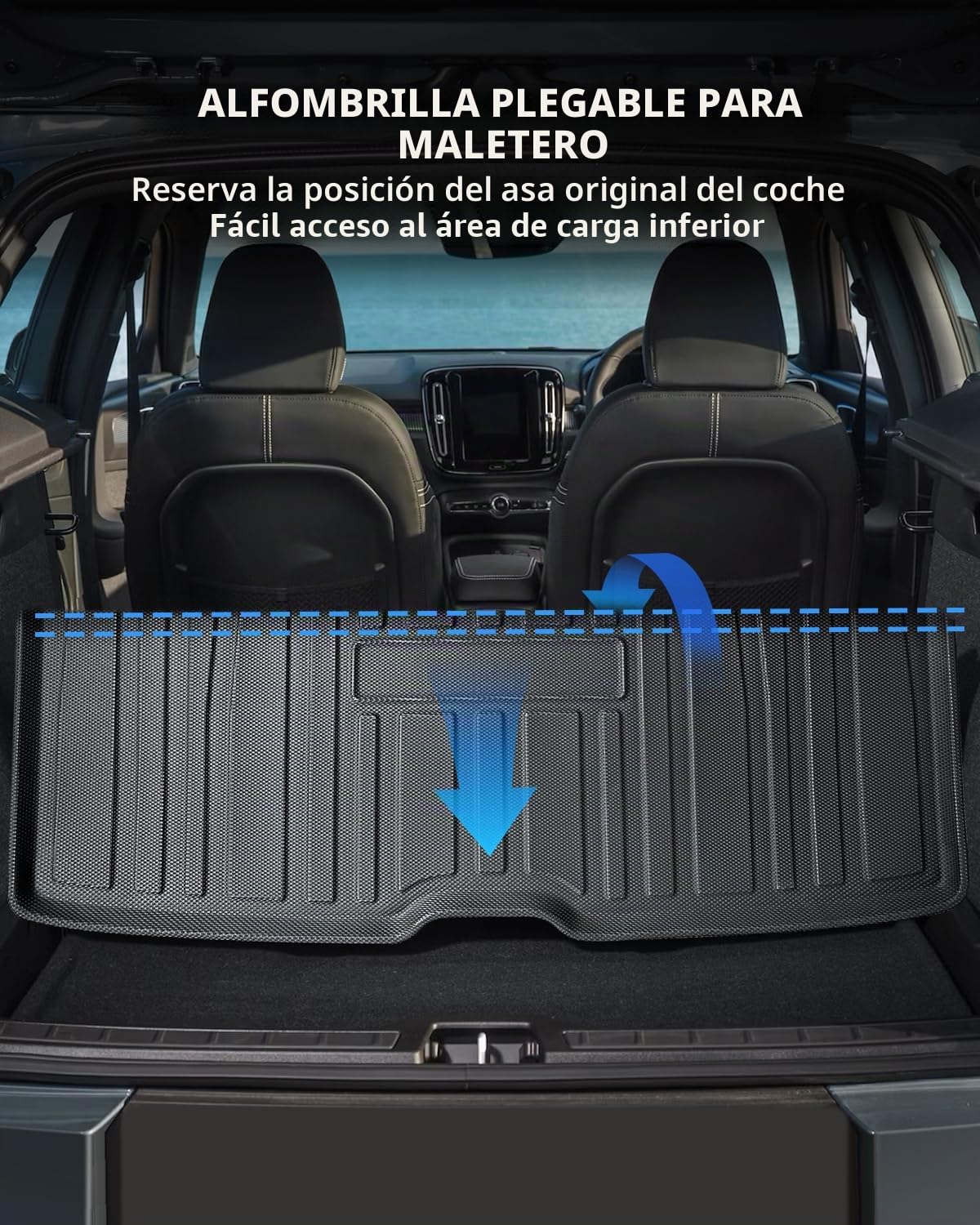 TPE Alfombras Maletero Hyunda-i Tucson NX4 Hybrid PHEV 2021-2025 | Alfombrillas Maletero Originales, Protector Maletero Antideslizantes e Impermeables, Funda Maletero con Bordes Elevados