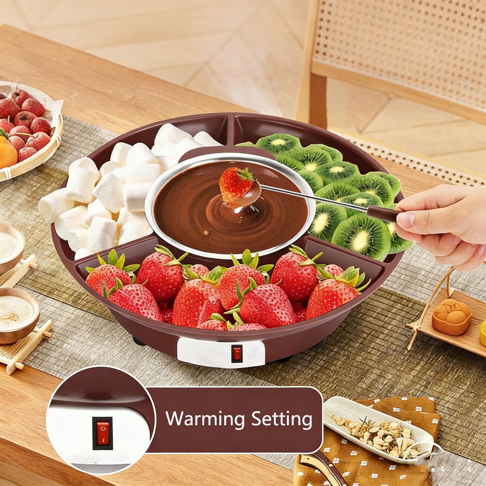Máquina Eléctrica para Hacer Fondue De Chocolate, Mini Olla para Fondue