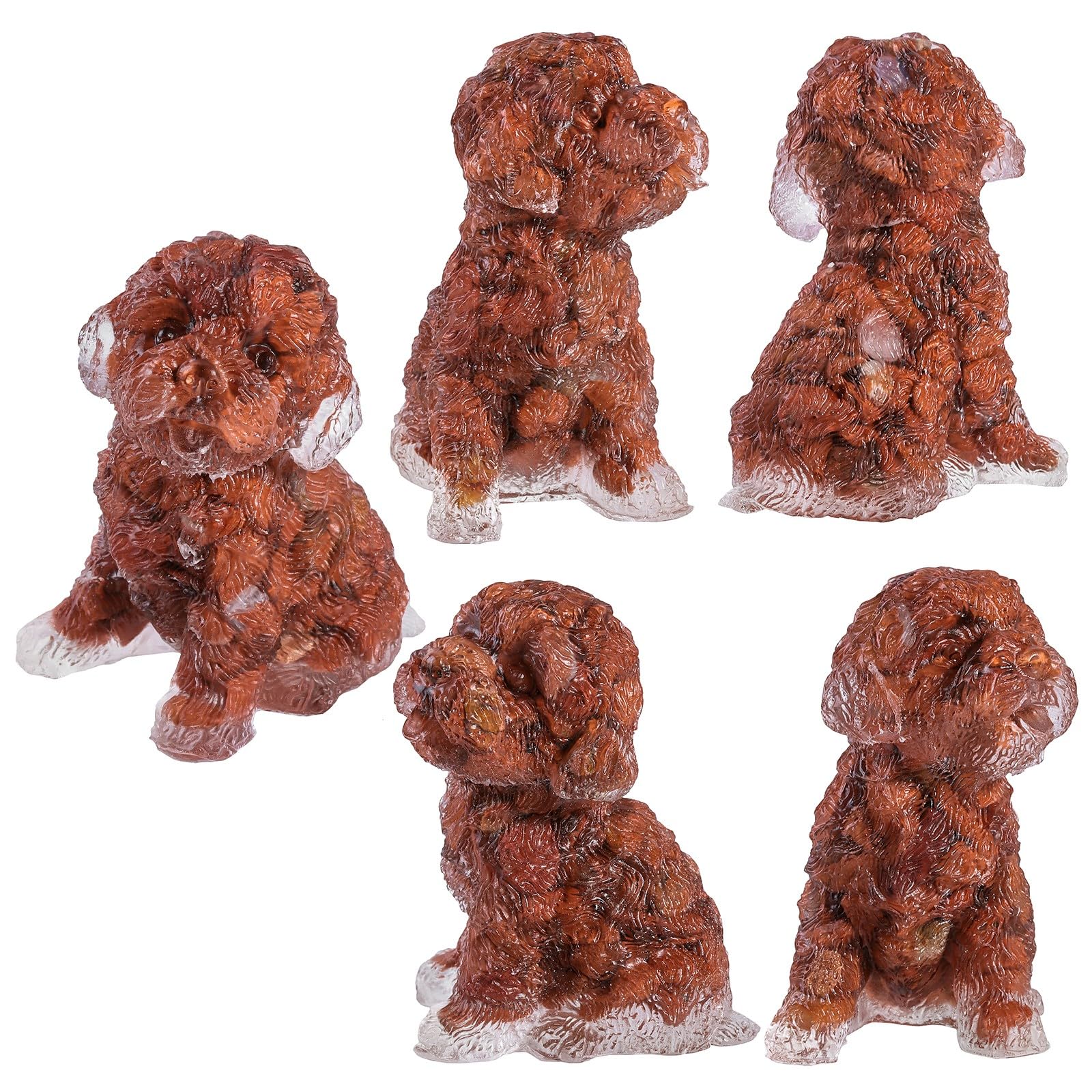 Mookaitedecor 6.5cm Red Jasper Crystal Sitting Dog Figurine - Image 3