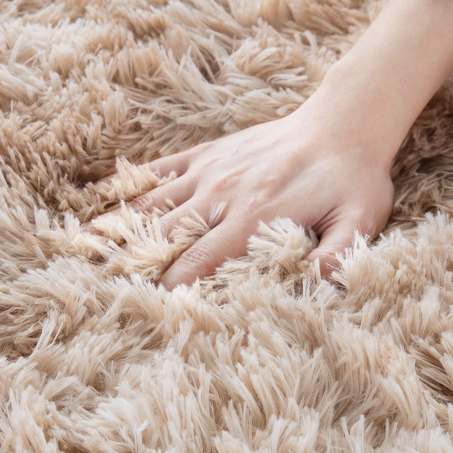 Moquette Chambre, Home Tapis Shaggy Longues Mèches En Différentes Tailles Et Coloris Tapis Shaggy Design Moderne Pour Chambre D'enfant Chambre À Coucher Salon Coureur Lavable,Marron,200X300CM