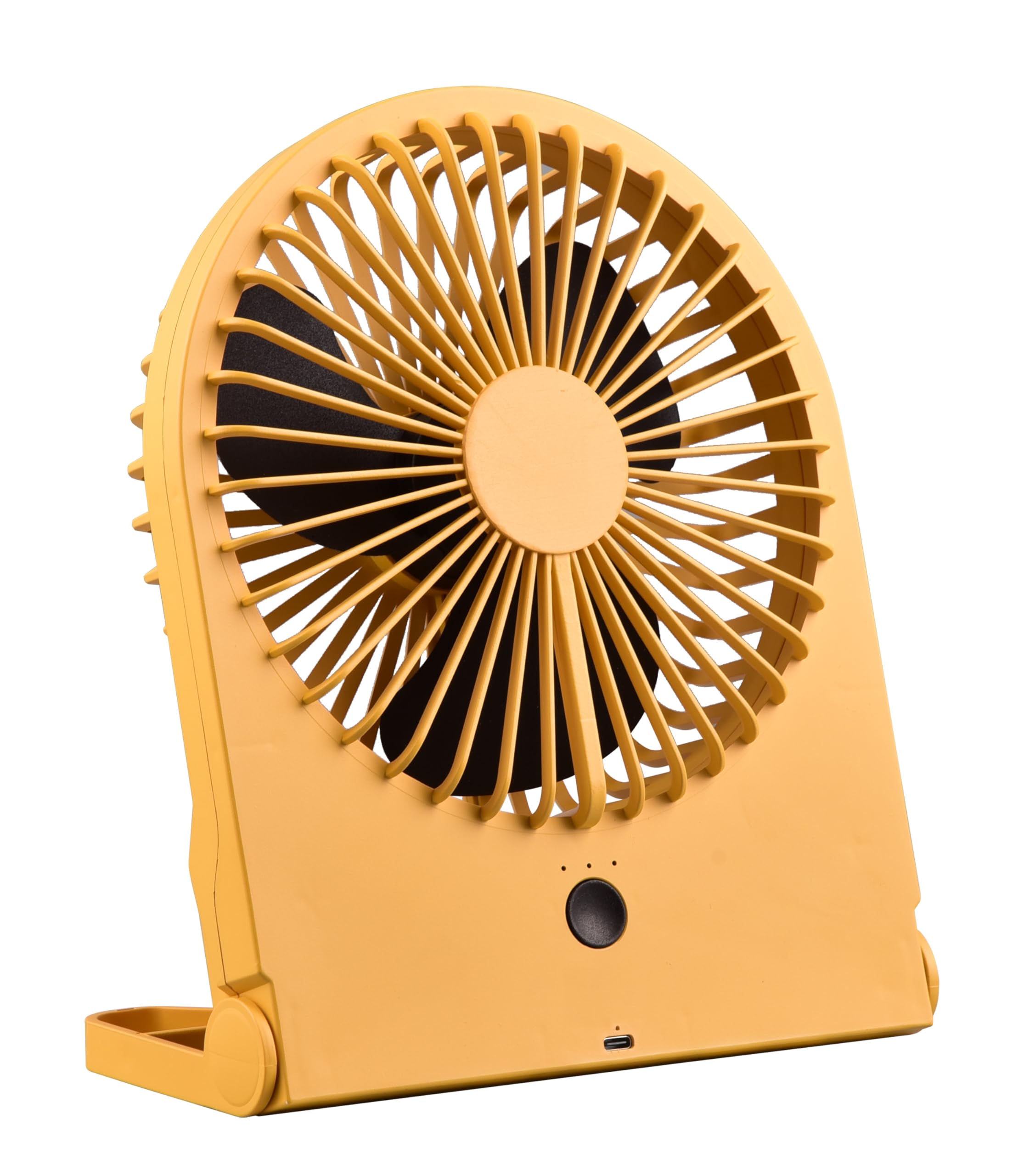 Ventilateur de table portable Reality Breezy jaune à piles et port USB-C
