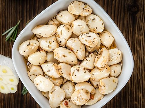 Vista 13 de Green Jay Gourmet Dientes de ajo en escabeche en un frasco – Ajo asiático en escabeche – Bulbos de ajo fresco para cocinar – Ingredientes naturales