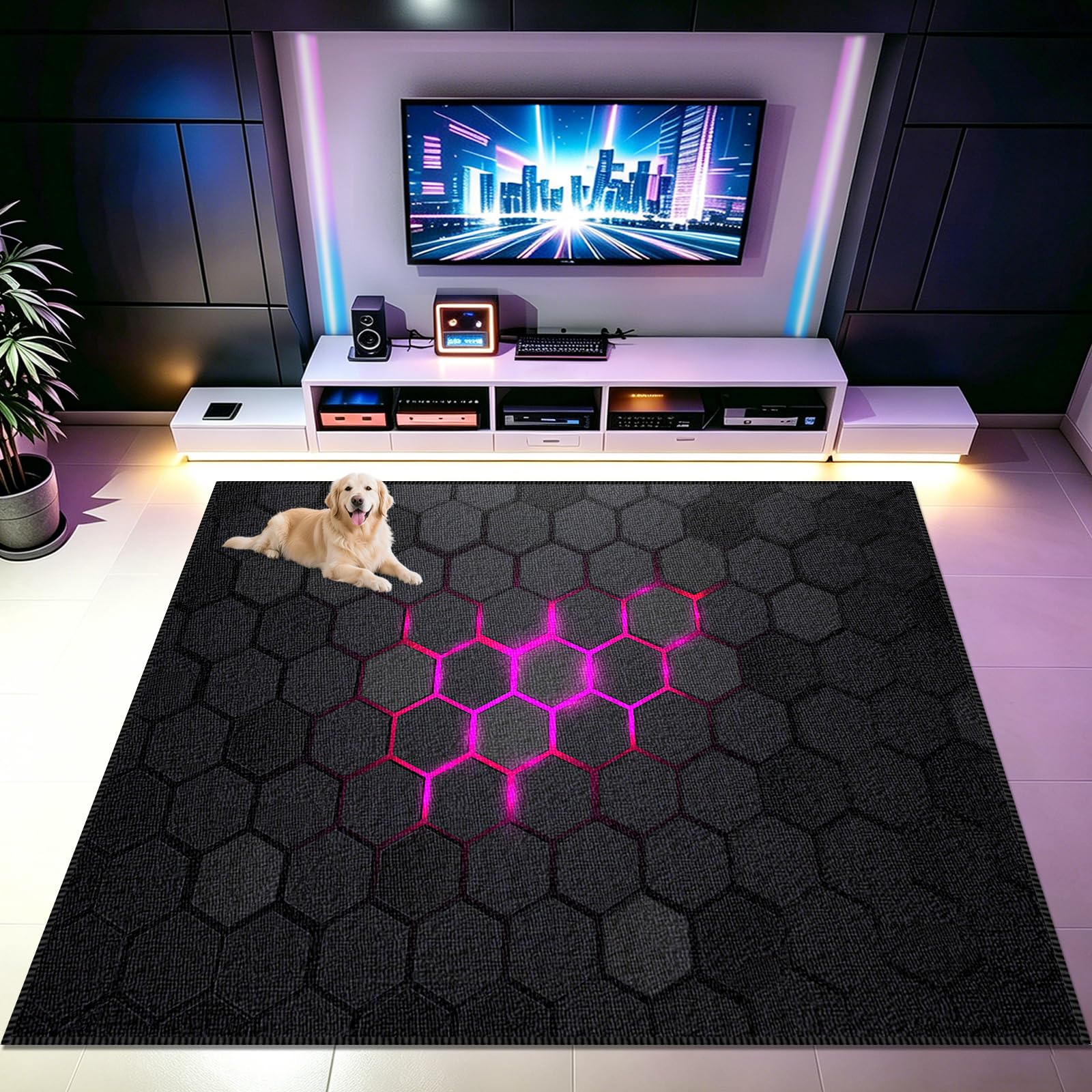 Tappeto per Sedia Gaming Ufficio Salvapavimento 90x110cm | Tappetino per Sedia da Gaming per Parquet e Pavimenti Duri, Tappeto per Sedia con Ruote, Riduce il Rumore, Movimento Fluido