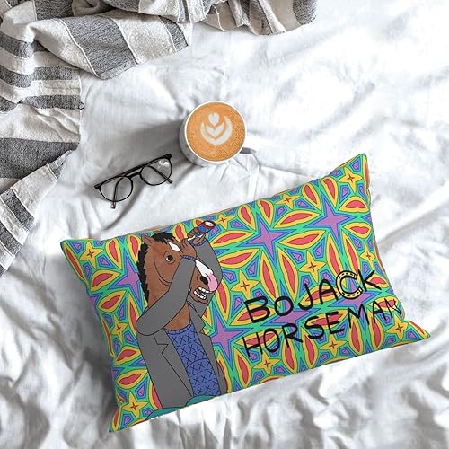 Miniatura 6 de KOVOS BoJack - Funda de almohada decorativa de doble cara para sofá, cama, automóvil, 20 x 30 pulgadas