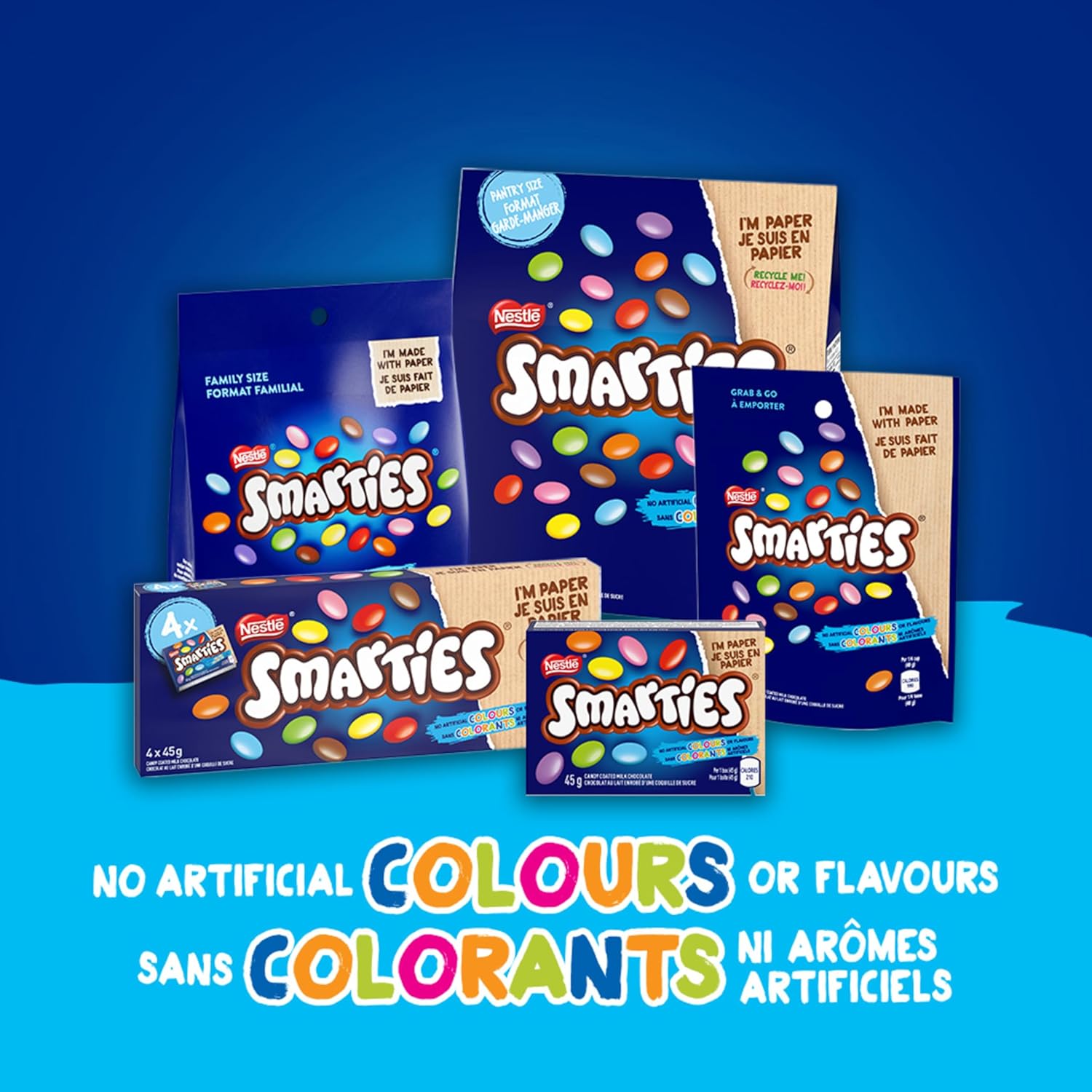Nestle Smarties Pop'N Pour Sharing Bag, 400g/14.1 oz., {Imported from Canada}