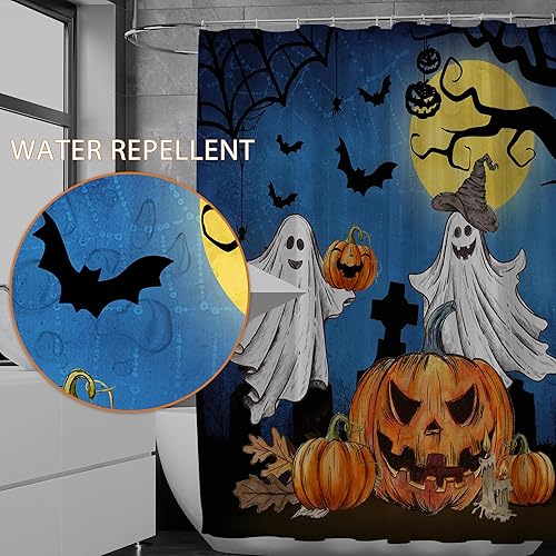 Miniatura 4 de Pinata Cortina de ducha de decoración de Halloween de 36 x 72 pulgadas, cortinas de Halloween para decoración de baño