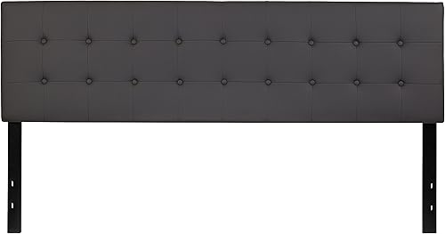 Miniatura 7 de Flash Furniture Bedford - Cabecero de cama doble tapizado con ribete de uñas en tela beige