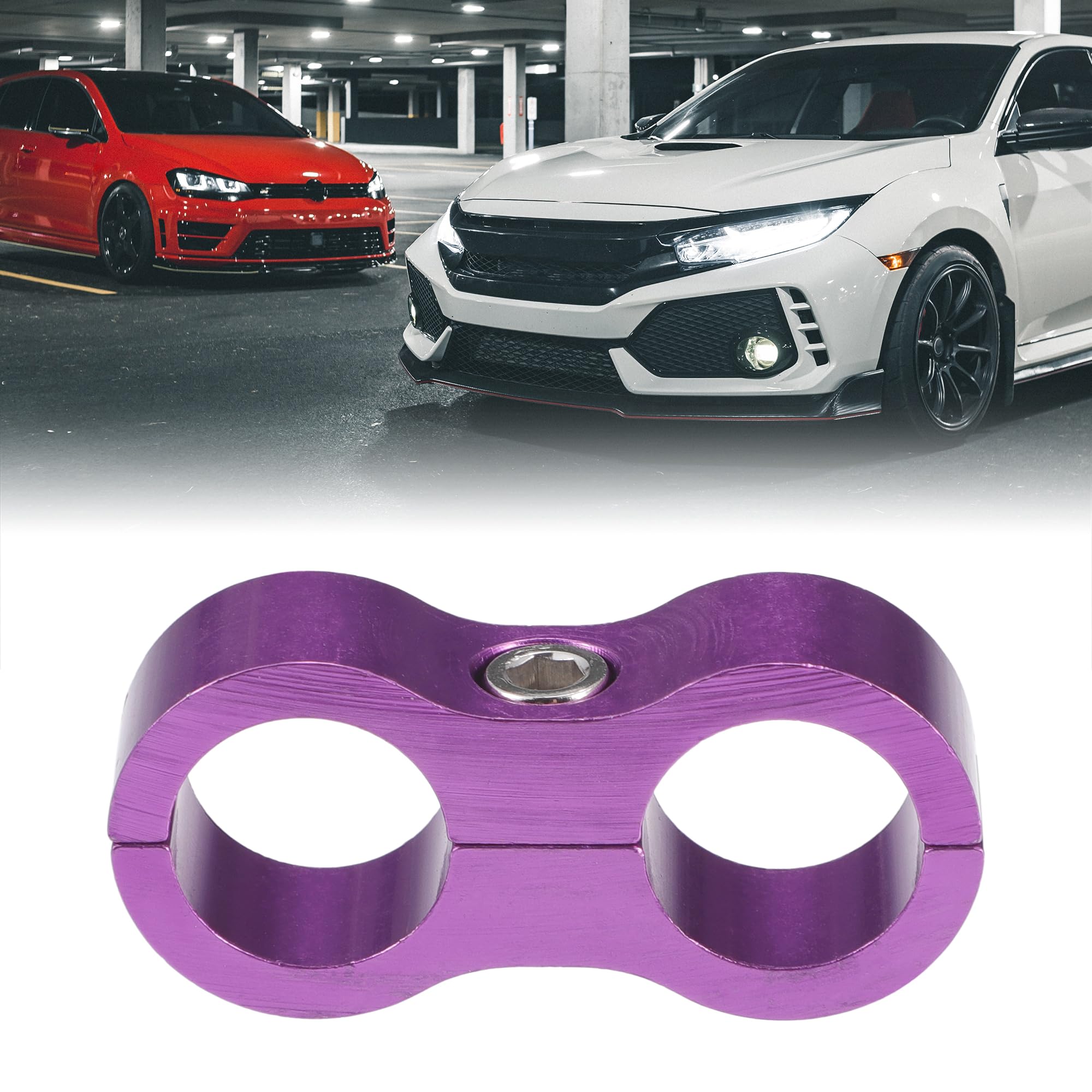 X AUTOHAUX AN8 Car Auto Hose Separator Clamp Fuel Line Connector Kit Blue