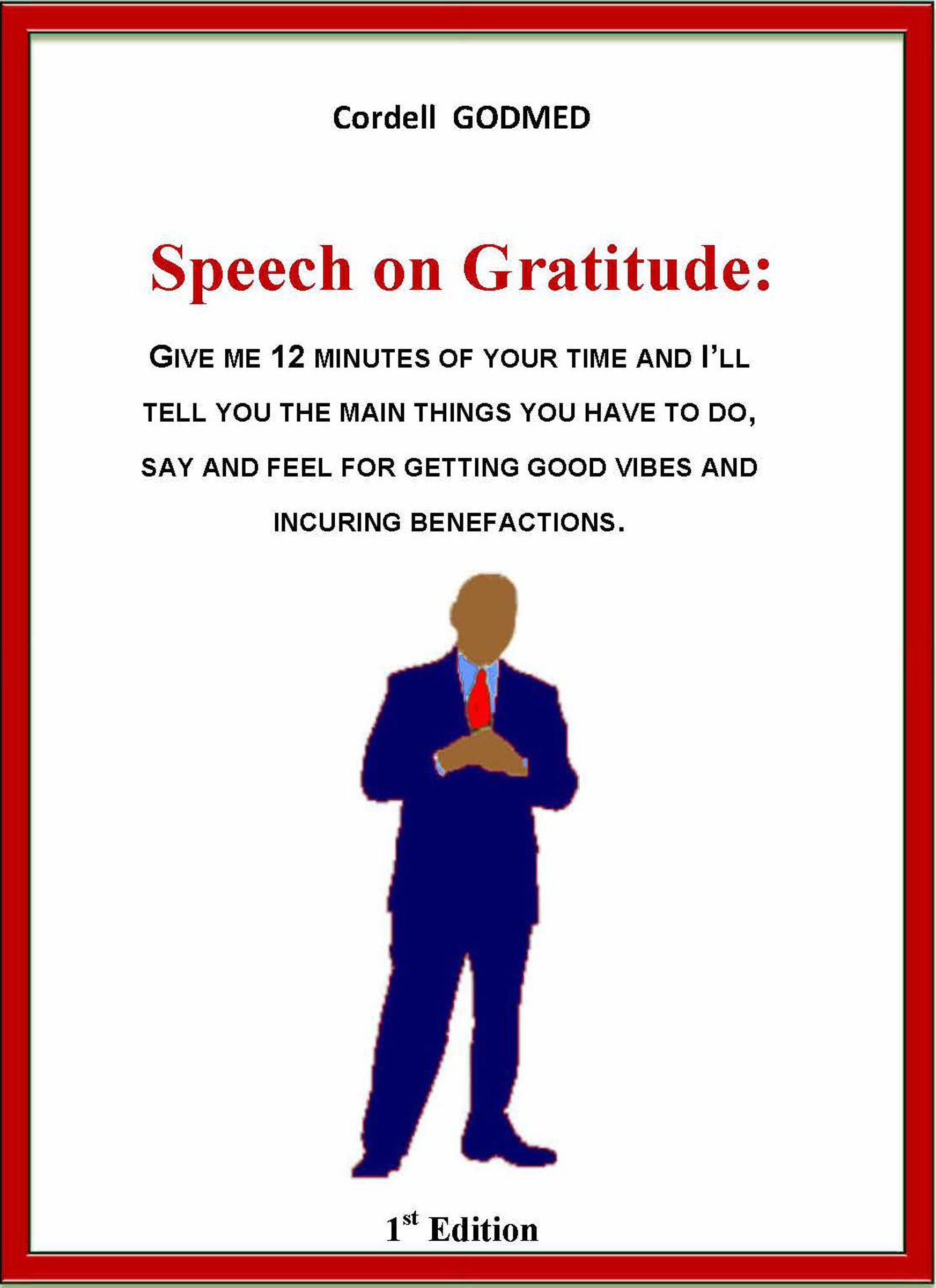 Speech on Gratitude (Culture de Bonheur Book 2)