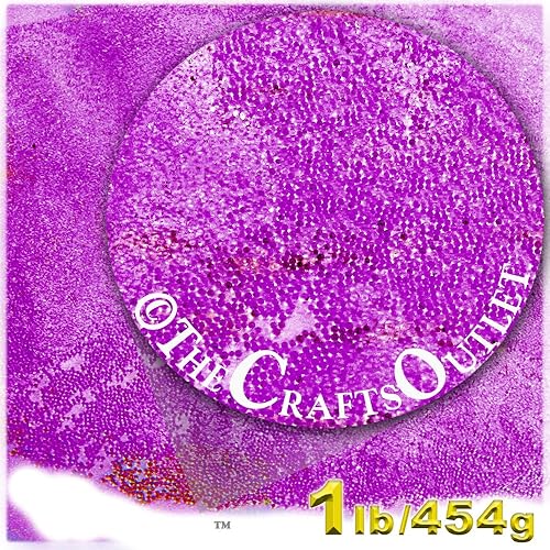 Miniatura 3 de The Crafts Outlet MCR-GLS-TRN-TA6-LPN-1LB Transparent Glass Microbead, 1 Bag of 1-Pound, Light Baby Pink Rosa,Aguamarina (Aquamarine),Aurora