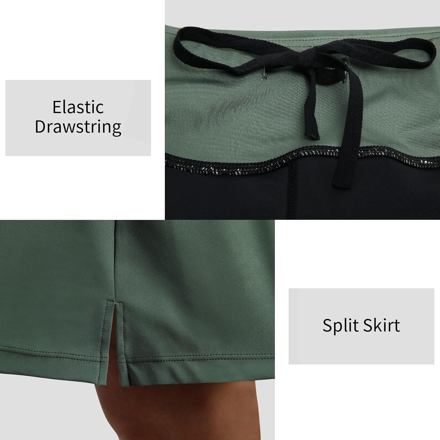 ANIVIVO Women's Skorts Skirts 20" Knee Length,Tennis Golf Pickleball Sports Skirts with High Waisted Zipper Pockets - Image 5