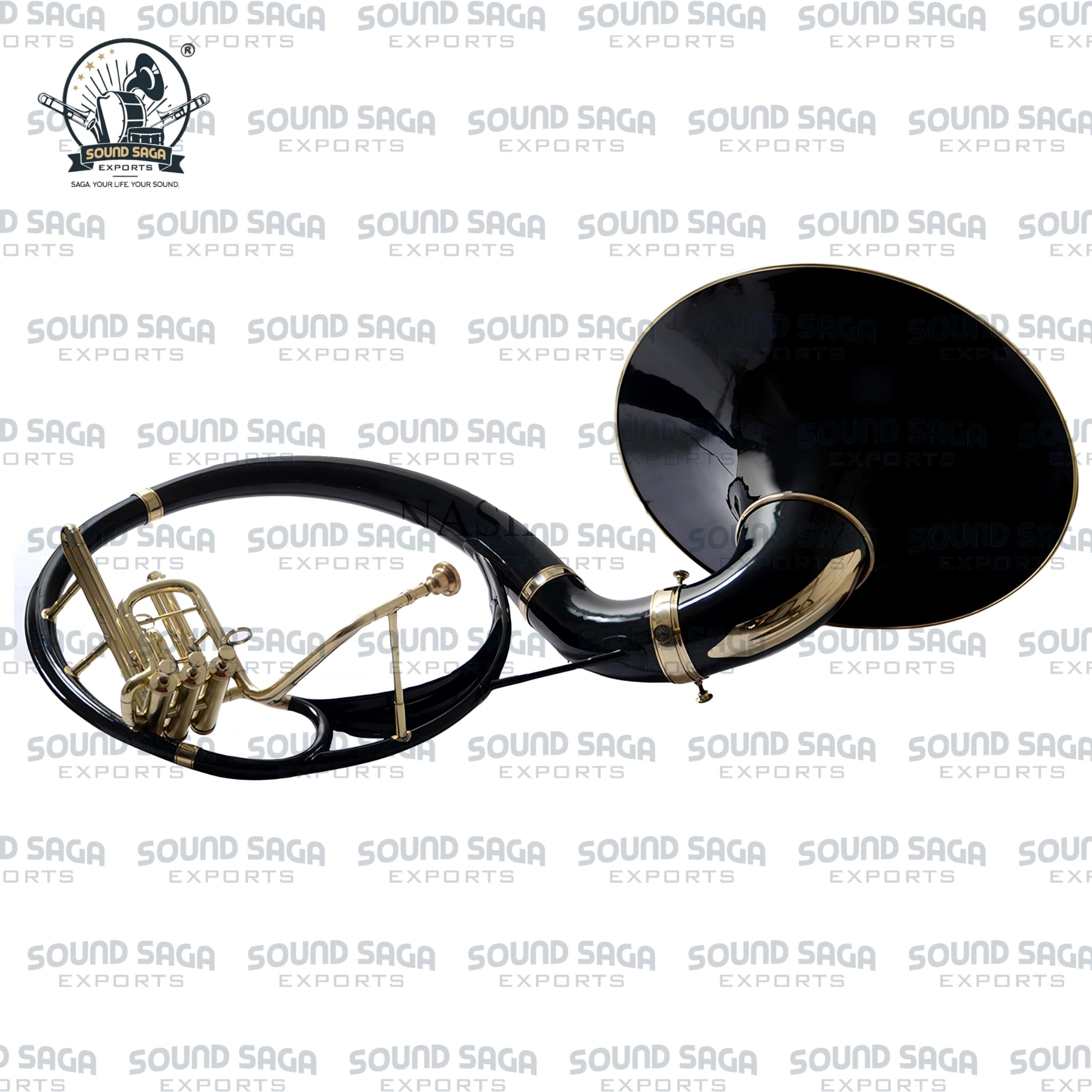 BBb instrument mosiężny 56 cm, mosiężna tuba z ustnikiem i torbą na koncert dla orkiestry marszowej, zespołu szkolnego, początkujących, studentów i średnio zaawansowanych muzyków (czarna)