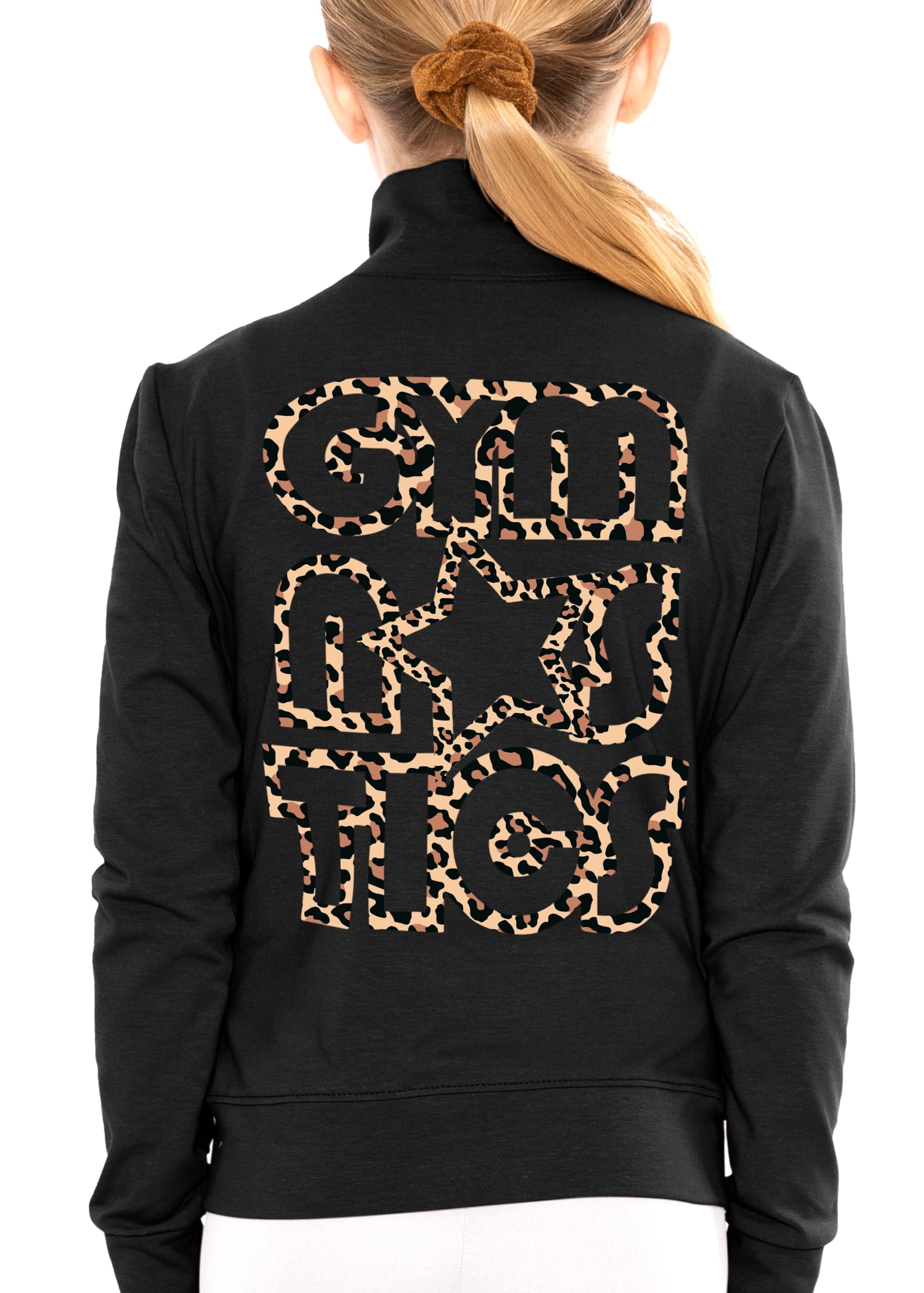 STRETCH IS COMFORT Glitter | Gymnastics| Jacket Mock Neck | Youth Size 4-16