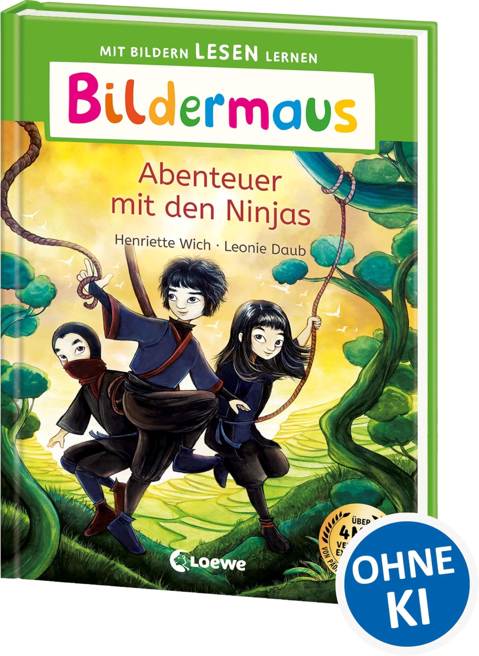 Bildermaus - Abenteuer mit den Ninjas: Mit Bildern lesen lernen - Ideal für die Vorschule und Leseanfänger ab 5 Jahren - Mit Leselernschrift ABeZeh