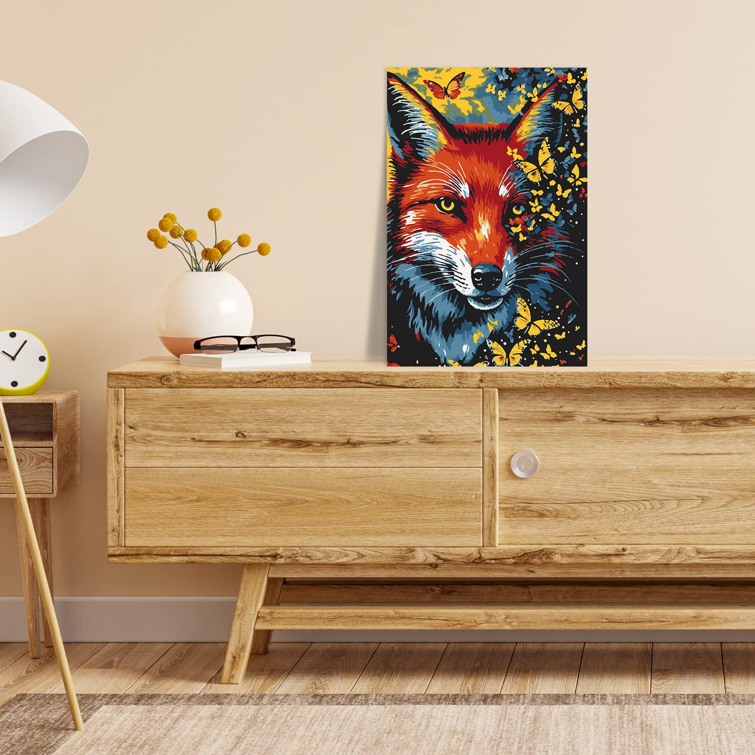 Malen nach Zahlen Erwachsene - Fuchs Frauke 90 x 60 cm groß XL Premium-Malset ohne Rahmen, Hergestellt in unserer Produktion in Deutschland, Kreative