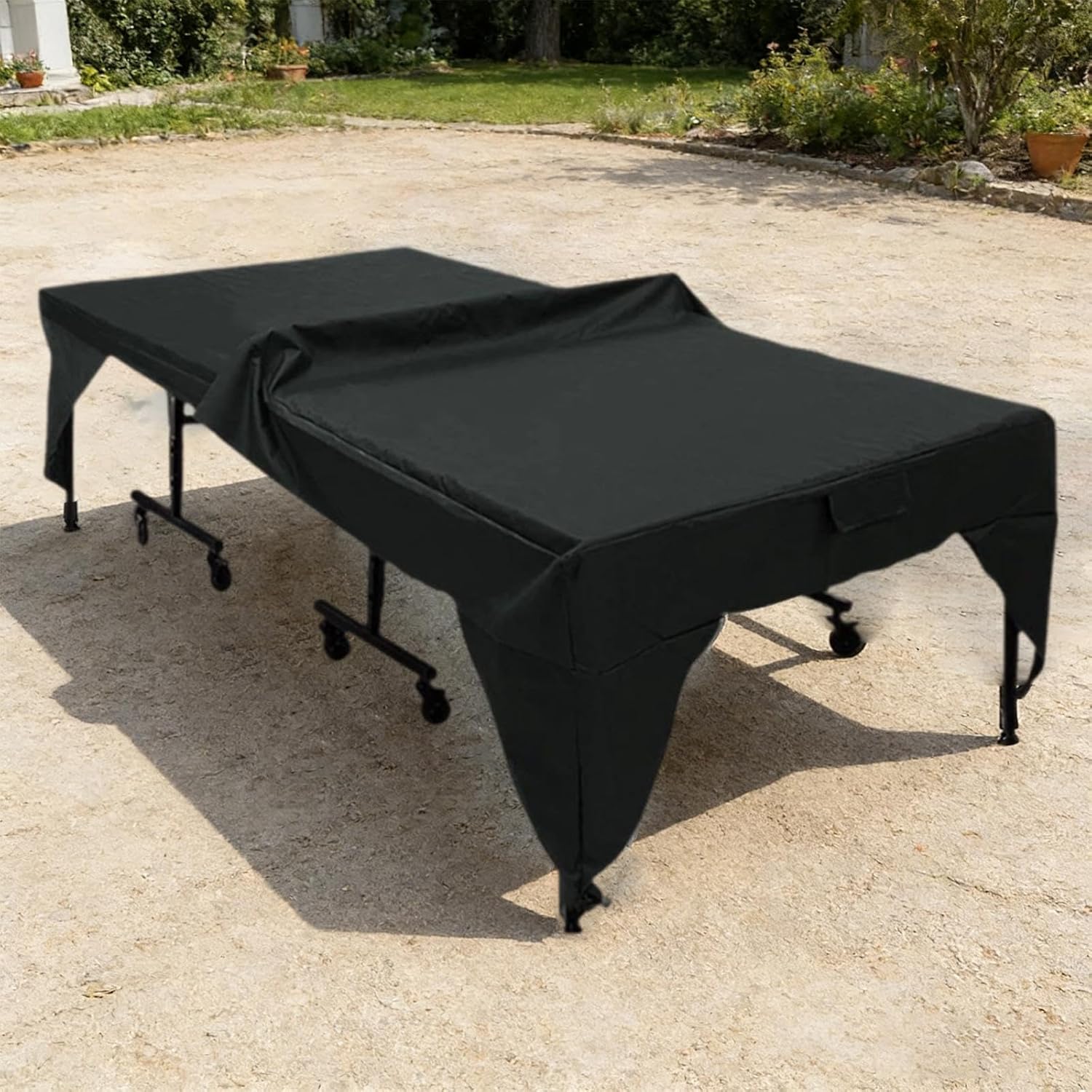 Colaxi Ping Pong Table Cover Sheet Rainproof Weatherproof Ping Pong Accessory Waterproof Indoor Outdoor Table Tennis Desk Rain Cover, Black