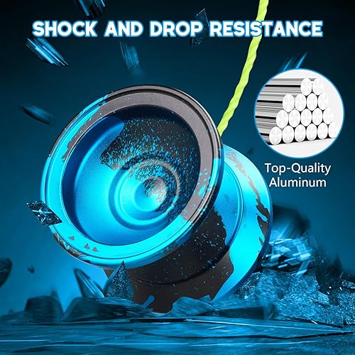 Miniatura 4 de FETESNICE Yoyo Yoyo profesional sensible para niños principiantes, Yoyos de metal de doble propósito, Yoyo que no responde para jugadores avanzados