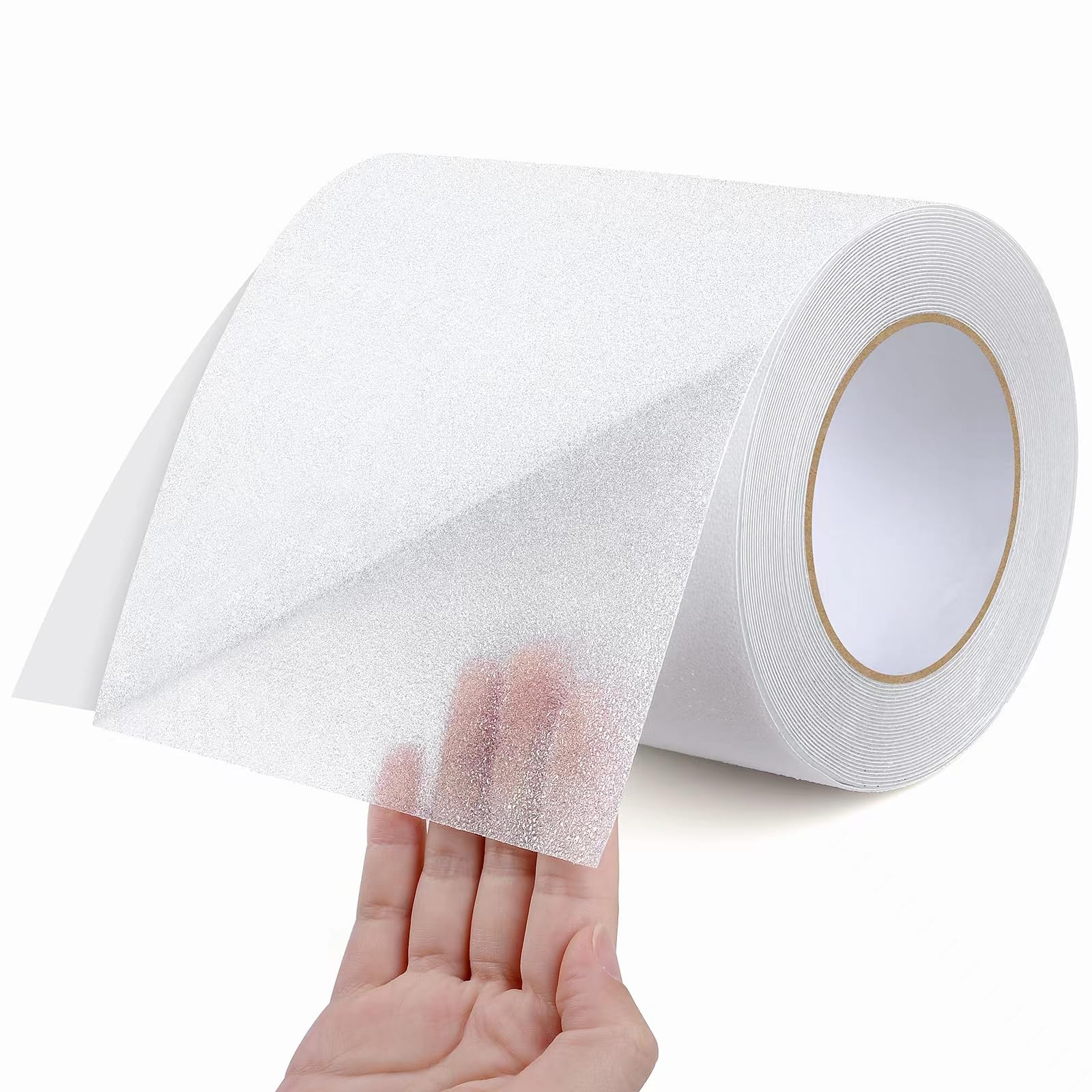 Cinta Antideslizante Escaleras, 15cm*10m, Cinta Antideslizante de Tracción, Cinta Adhesiva Antideslizante Seguridad, Transparente