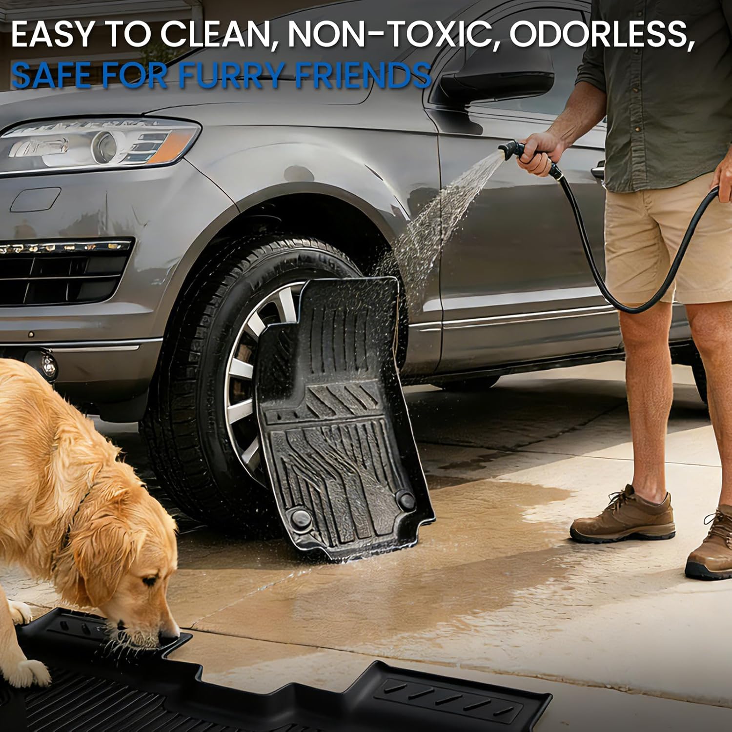 Floor Mats Set for Lexus RX350/RX350h/RX500h 2023 2024 2025 2026, All Weather TPE Floor Liners Backrest Mat Trunk Mat Cargo Liner Door Sill Guards Accessories for RX 350/350h/500h