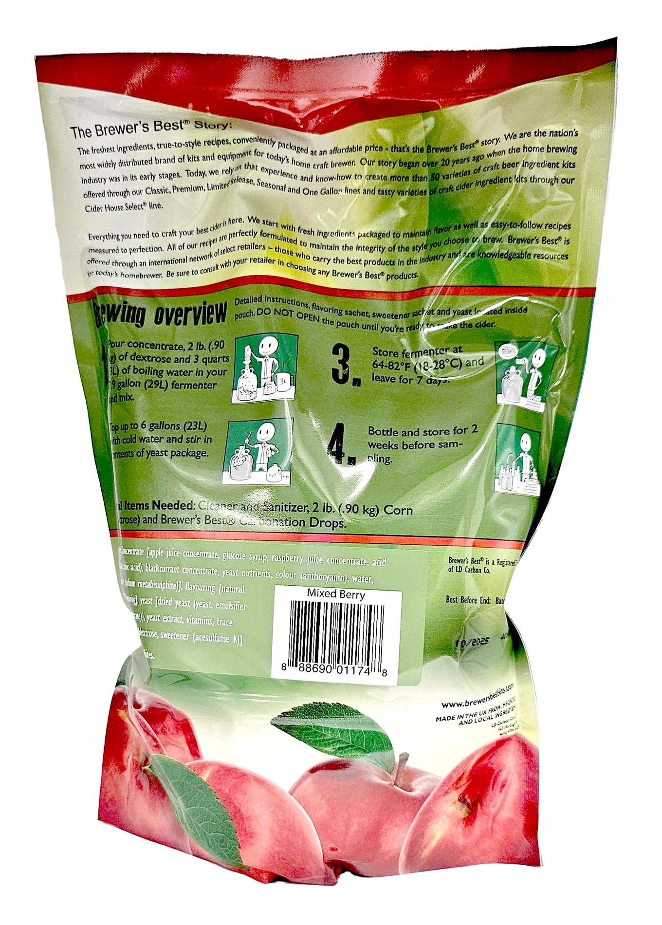 Home Brew Ohio hozq8–1353 glutenfrei Cider House Select Cherry Cider Kit, Multi