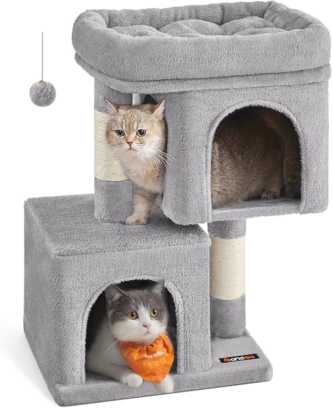 Feandrea Cat Tree, 67 cm Cat Tower, S, Cat Condo for Kittens up to 3 kg