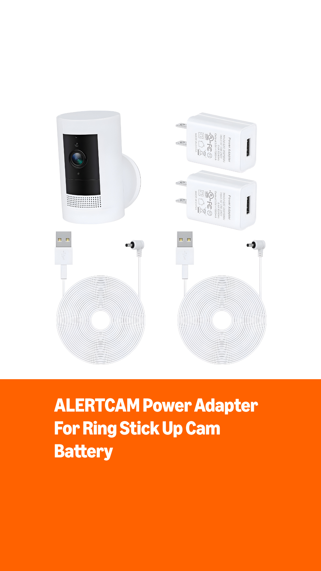 Ring Stick Up Cam Battery 電源アダプタセット Amazon.com : 2Pack Power Adapter for Stick Up Cam Battery(3rd Gen