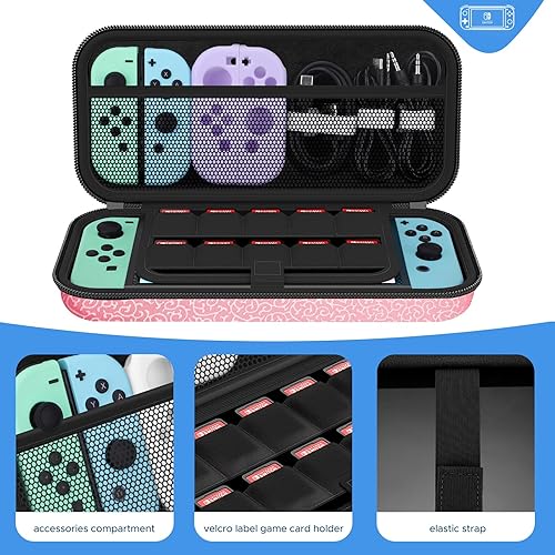 Miniatura 7 de homicozy Carrying Case for Nintendo Switch and Switch OLED Console,Hard Travel Case Shell Pouch for Nintendo Switch Console & Accessories,Protective