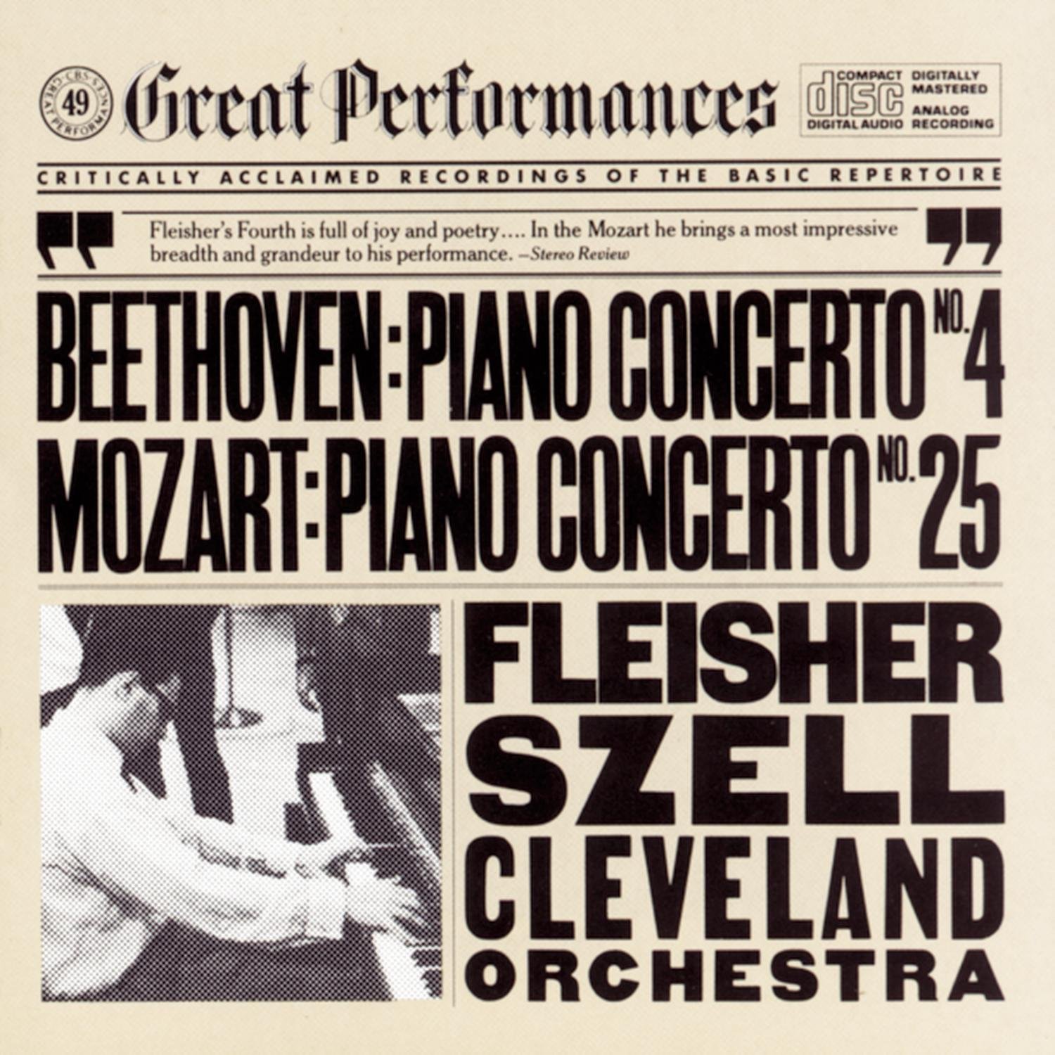 Beethoven: Concerto No. 4 for Piano and Orchestra in G Major, Op. 58 and Mozart: Concerto No. 25 for Piano and Orchestra in C Major, K. 503 [Audio CD] Leon Fleisher, The Cleveland Orchestra, George Szell