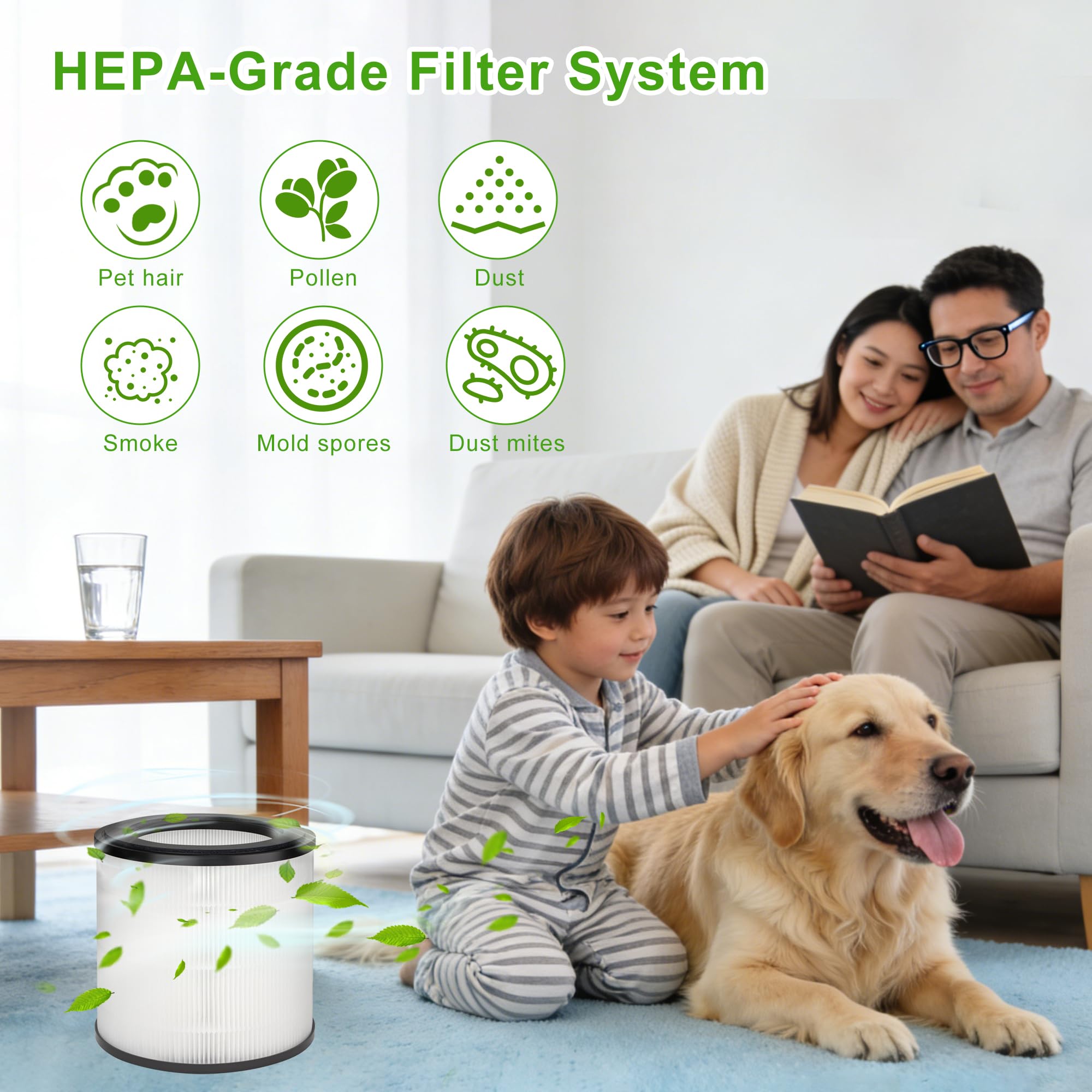 2 filtri di ricambio HEPA compatibili, Per Philips Purificatore Aria, Per Philips purificatore d'aria serie 800 AC0820/30 AC0819/10 AC0830/10 AC0820/10,Per Purificatore d Aria FY0194/ 30 e FY0293/30