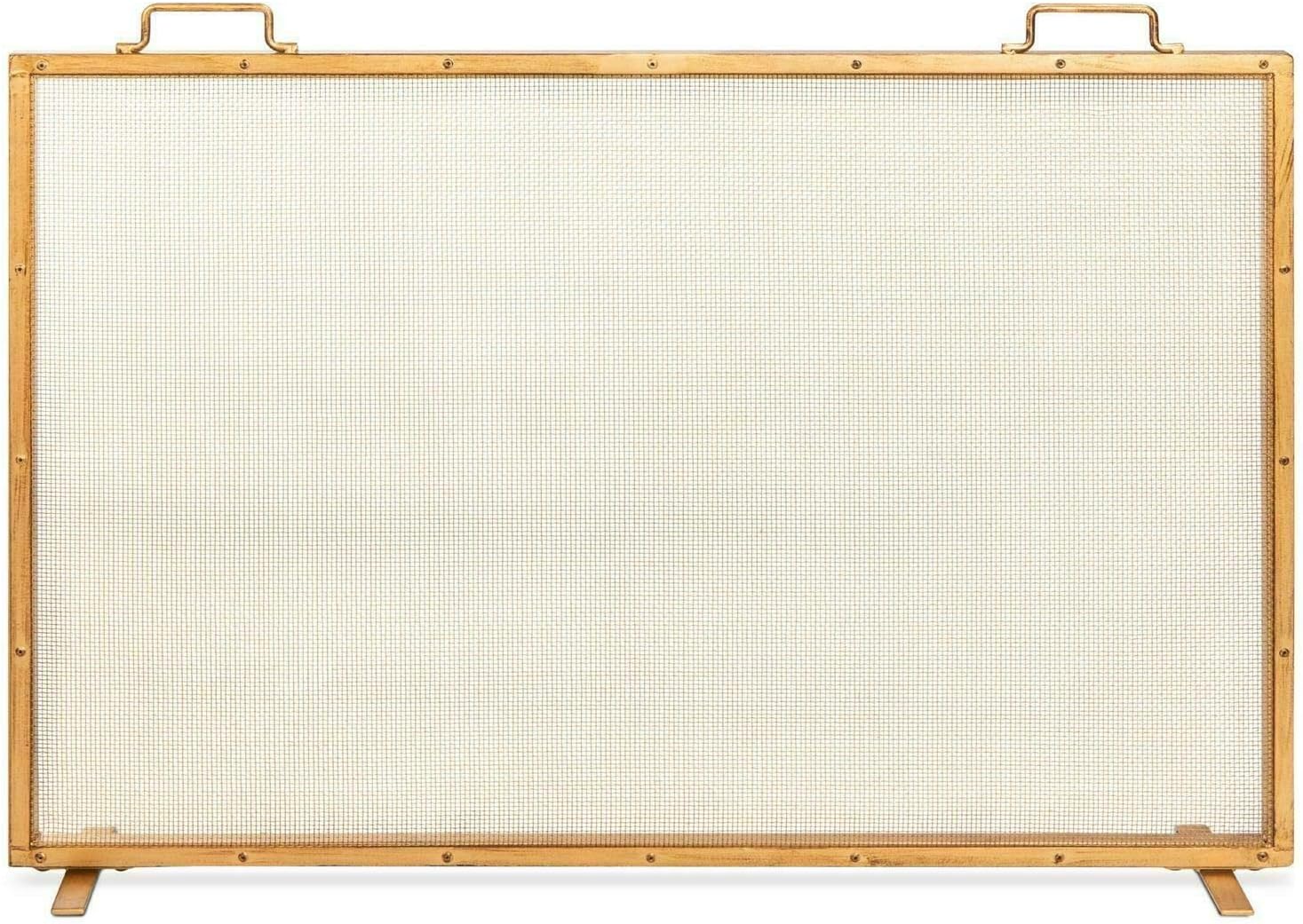 Fireplace Screen Guard, Fireplace Screens Steel Mesh Fireplace Screen 38x27 Inch Single Panel Handcrafted Fireplace Screen Flat Fireplace Screens Deco