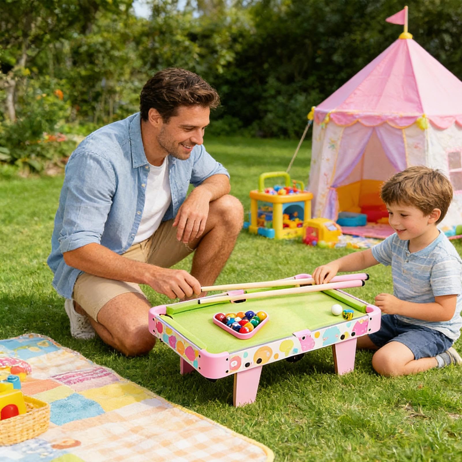 Tavoli Biliardo Per Bambini Divertente Pieghevole E Portatile | Set di Giocattoli da Biliardo da Tavolo per Bambini per Sala Giochi Feste Riunioni Interno Campeggio Famiglia Adulti e