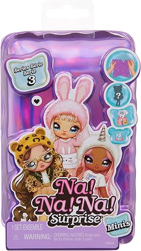 Na! Na! Na! Surprise Minis Series 3 - Muñeca de moda con embalaje misterioso con sorpresa de confeti, incluye muñeca pequeña de 4 pulgadas, atuendo,