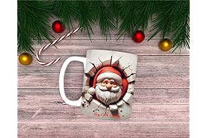 Santa 3D Christmas Mug 15 oz.: Enchanting Holiday Spirit in Every Sip