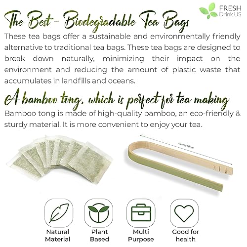 Vista 308 de FreshDrinkUS, 105 bolsas de té de hoja de laurel premium, 100% natural y puro de hojas de laurel. Té de hierbas de laurel de hojas sueltas.