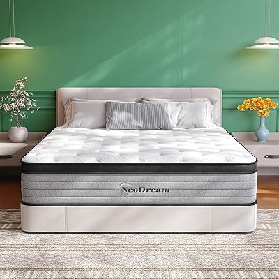 Queen Mattress, 12 Inch Hybrid Matress with Memory Foam & Individual Pocket Springs, Queen Size Mattress in a Box, Medium Firm Feel, Pressure Relief, Edge Support, Motion Isolation