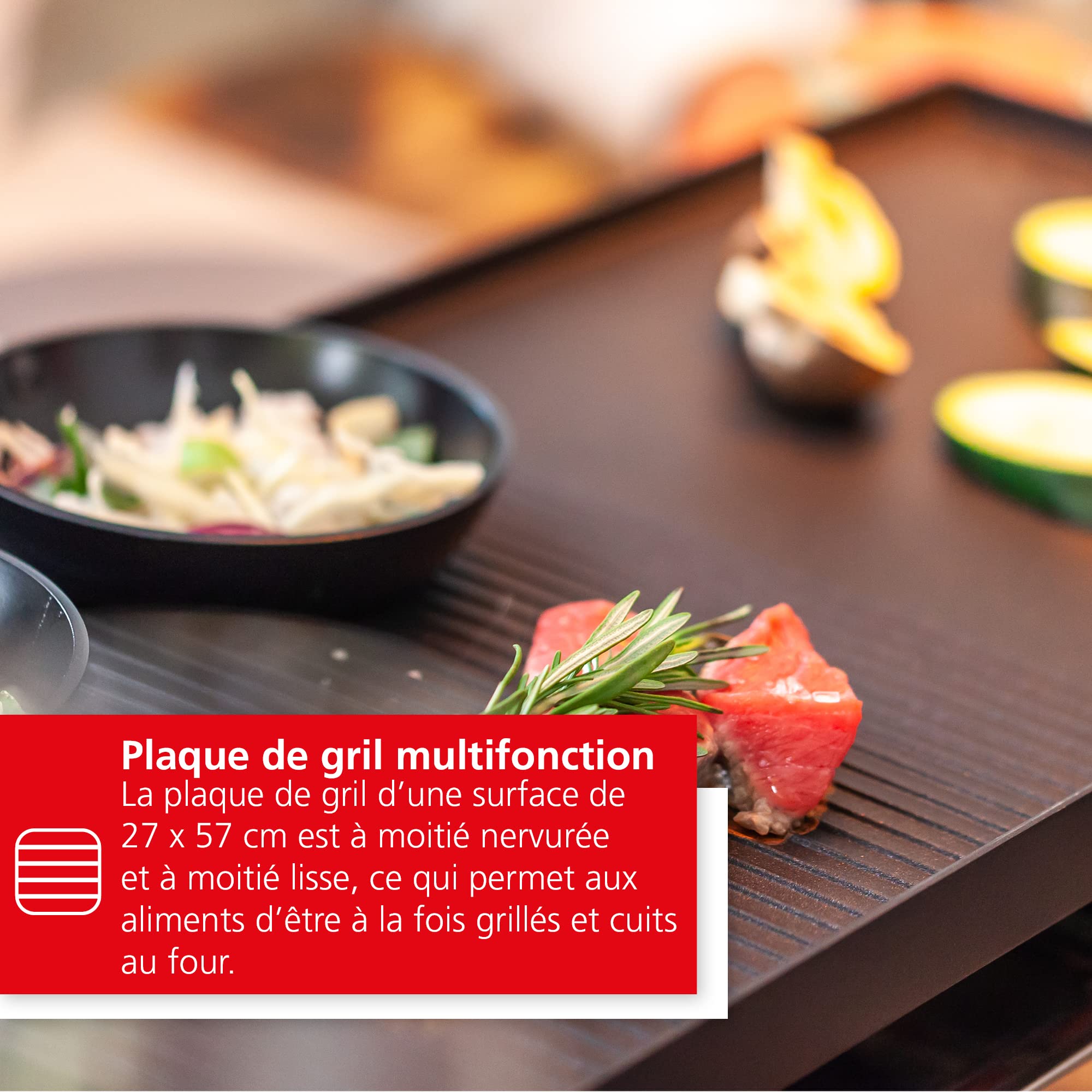 Solis Table Grill 791 5 en 1 Appareil à raclette pour 8 personnes – Raclette + grill de table + wok + grill à pizza + crêpes – Barbecue électrique – 1400 W – Acier inoxydable