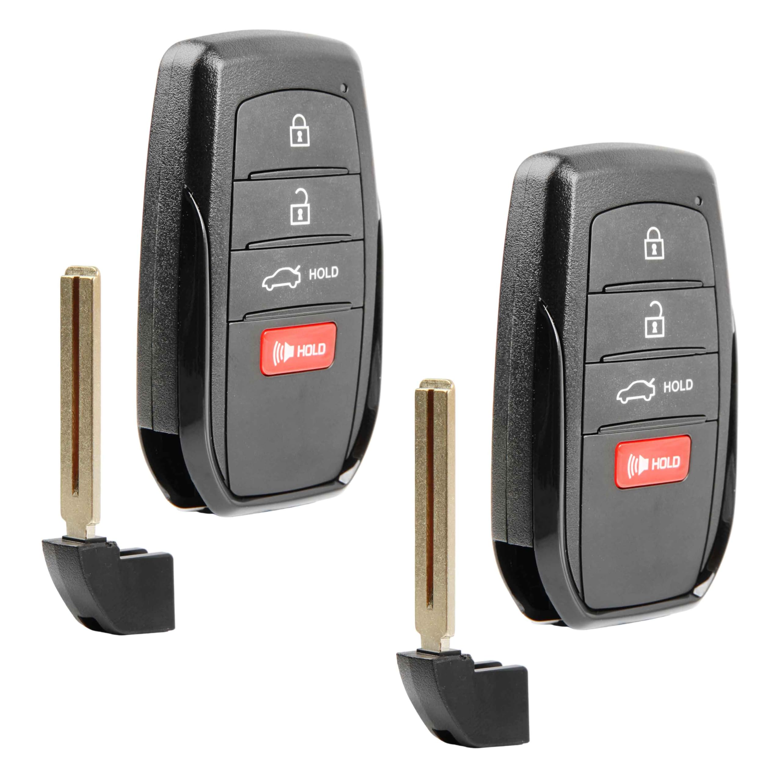 2 telecomandi di ricambio per chiave elettronica, 4 pulsanti, per Toyota Corolla 2023-2025 (HYQ14FBW, 8990H-12350)
