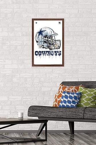 Miniatura 20 de Trends International NFL Dallas Cowboys - Póster de pared con casco de goteo 20, 22.375 x 34 pulgadas, versión premium sin marco