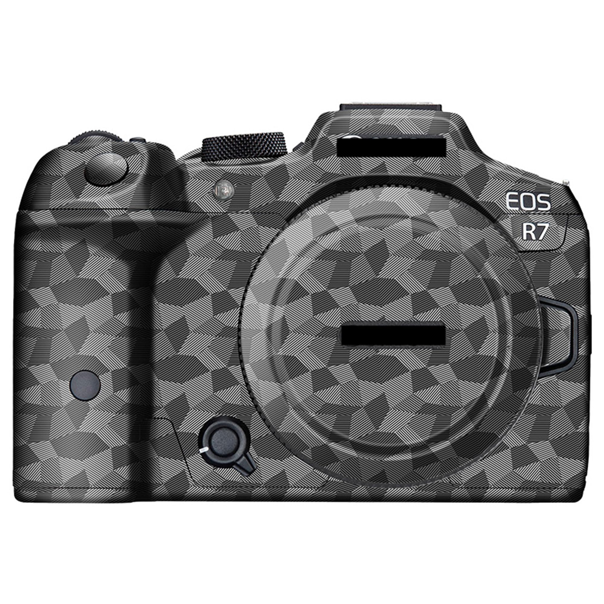 Kiorafoto EOS R7 Skin?Anti-Scratch Anti-Wear Camera Cover Protector Sticker for Canon EOS R7 Camera Body Protective Film Protection - Light Gray Geometric