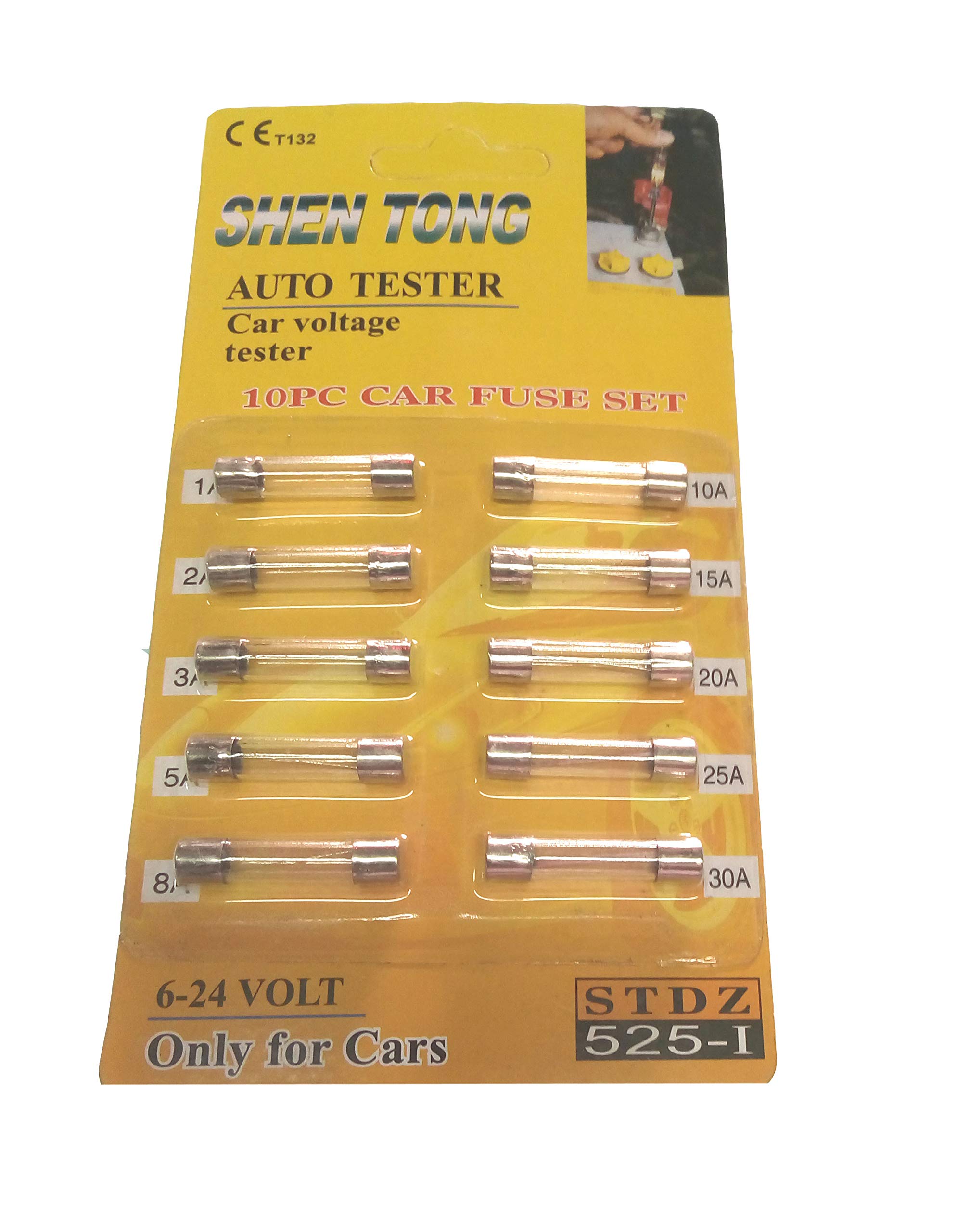 DIY Crafts Car Fuse 1A,2A,3A,5A,8A,10A,15A,20A,25A,30A, AUTO CAR Voltage ONLY for Cars STDZ 525 - I Car Fuse Set