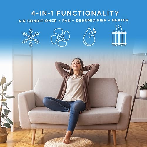 Vista 26 de COMMERCIAL COOL Aire acondicionado portátil, deshumidificador y ventilador, aire acondicionado portátil de 9,000 BTU cubre hasta 400 pies cuadrados