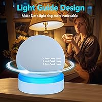 Vista 3 de Soporte de mesa para Echo Dot 5ª generación, soporte de escritorio para Echo Dot 4ª/5ª generación, soporte base con guía de luz, accesorios