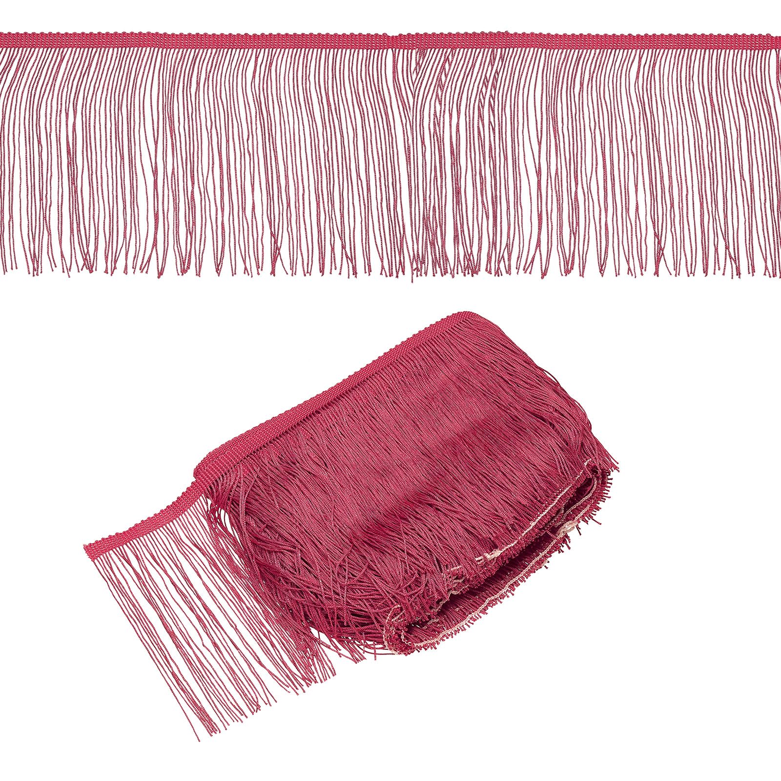 Franges rouges bordeaux PATIKIL 10 verges pour couture de rideau et de canapé
