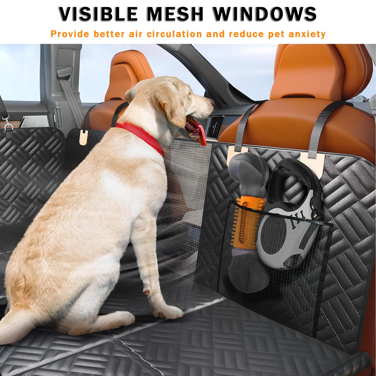 Funda Coche Perros para Hyundai Click Getz TB/Creta Cantus ix25, Impermeable Coche Perros Trasero Funda Protector Asiento Antidesliante Funda Protectora para Asiento de Coche