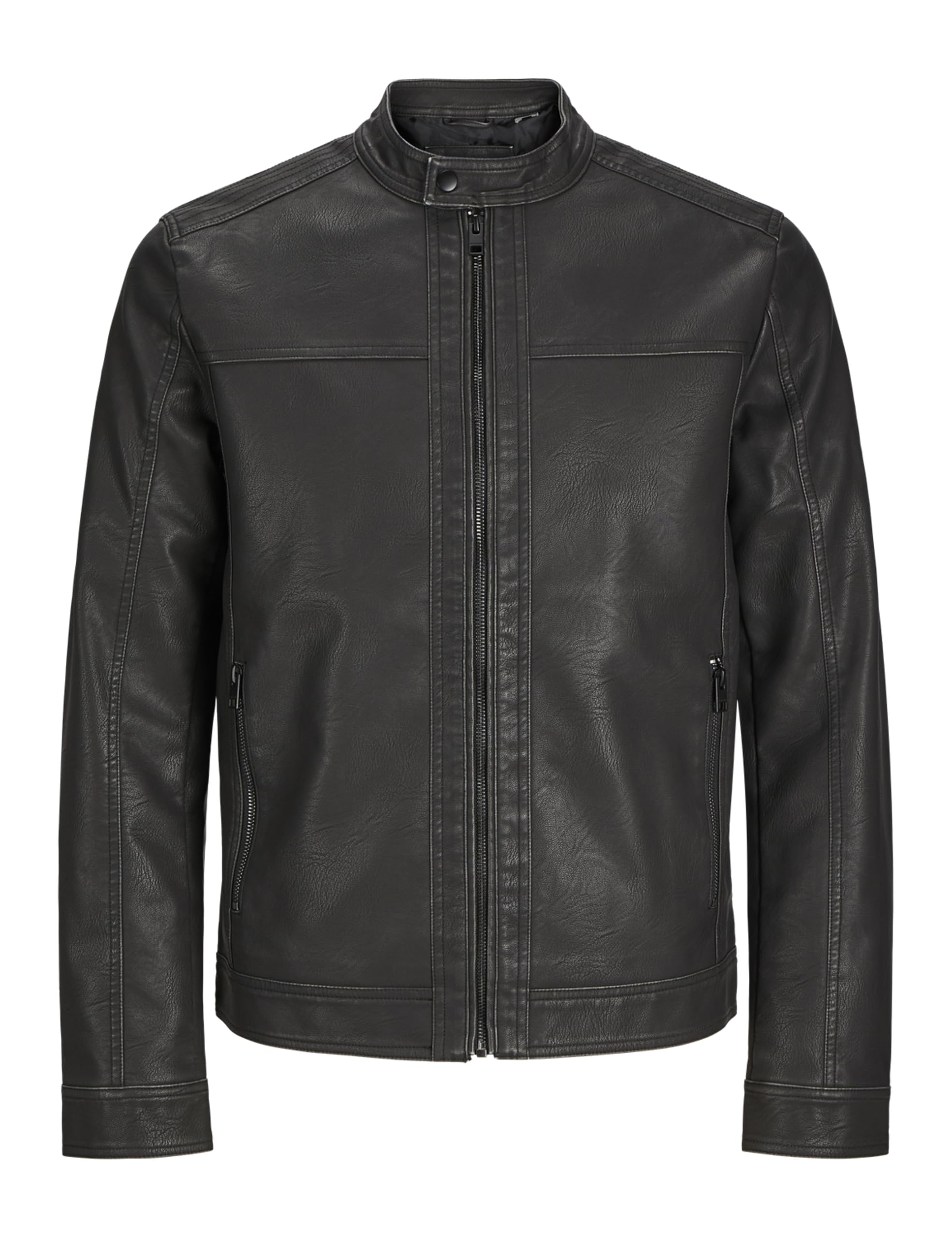 JACK & JONES Jjewarner Washed Pu Jacket Noos Jjewarner Noos - Giacca in poliuretano Uomo (Pacco da 1)